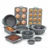 9er-Set Silikon-Backformen – Antihaft, rund & eckig, Produktbild-Vorschau 9