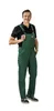 A man wearing green overalls and a black shirt, standing against a white background. Produktbild-Vorschau