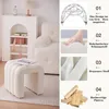 Theo&Cleo Sitzhocker in Bogenform Weicher Fußhocker Produktbild-Vorschau 6