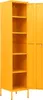 An open yellow metal locker with shelves. Anteprima dell’immagine prodotto