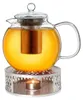 Creano Teekanne aus Glas 1,7l + ein Stövchen aus Edelstahl, Produktbild-Vorschau 1