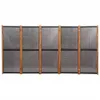 5-tlg. Raumteiler Schwarz 350x180 cm Produktbild-Vorschau 4
