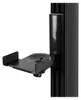 A close-up view of a black speaker wall mount attached to a black vertical pole. Anteprima dell’immagine prodotto