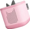 A pink Toniebox with gray cat ears on a white background. Produktbild-Vorschau