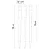 3er Set Solar-Steckleuchte, Edelstahl, H 70 cm Produktbild-Vorschau 10