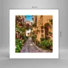 Poster - Poster ohne Rahmen - Path Blumen Haus Hof - 30x30 Produktbild-Vorschau 4