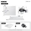 HOROW Piatto doccia rettangolare bianco strutturato con Anteprima dell’immagine prodotto 5