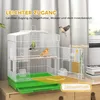 PawHut Vogelvoliere Vogelkäfig Stahlvoliere mit Ständer Produktbild-Vorschau 4