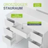 Juskys Schminktisch Lilia mit LED & Hocker Tonia, 7 Produktbild-Vorschau 4