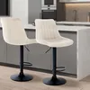 2er Set Barhocker Toni Samt schwarz - creme Produktbild-Vorschau 10