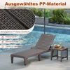 A lounge chair and side table are placed next to a swimming pool. Podgląd zdjęcia produktu
