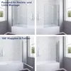 Badewannenfaltwand 120 x 140 cm Glaswand für Badewanne Produktbild-Vorschau 3