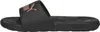 A side view of a black Puma slide sandal with a rose gold Puma logo. Produktbild-Vorschau
