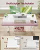A white standing desk with multiple monitors and accessories, illustrating increased workspace. Produktbild-Vorschau