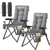SONGMICS Campingstuhl faltbar, 2er Set, 95°-150° Produktbild-Vorschau 2