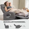 Verstellbarer Relaxsessel mit Fußstütze, Moderner Produktbild-Vorschau 4