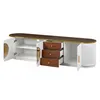 Televízna skrinka Merax z MDF s hnedým sklom, nízka Náhľad obrázku produktu 10