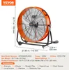 A VEVOR industrial floor fan is shown with dimensions and specifications. Anteprima dell’immagine prodotto