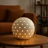 Keramik LED Kugel mit Timer in Weiß - 13cm Produktbild-Vorschau 4