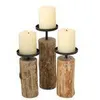 Boltze | Kerzenständer Tempe | 3-teiliges Set | Holz-Metall Produktbild-Vorschau 4