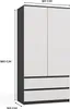 Szafa wnękowa 90 cm TAAVI - antracyt / biel Podgląd zdjęcia produktu 2