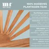 Gartenbank Teakholz 120 cm mit Motiv-Rückenlehne – massiv, Produktbild-Vorschau 5