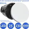 Moderne LED Treppenbeleuchtung 2,5W rund 6107R-WH in Weiß Produktbild-Vorschau 1