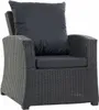 A single outdoor chair with cushions. Voir les images du produit