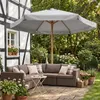 Sekey Balkonschirm 200 cm Ø Holzoptik, Knickbar, Stabiler Produktbild-Vorschau 9