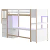 Lit superposé Merax 90 x 200 cm avec bureau et armoire, lit Voir les images du produit 12