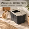 2er Set Hop In Katzenklo XXL große Katzen Klo Oben Einstieg Produktbild-Vorschau 7
