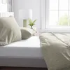 Musselin Bettwäsche 155x220 cm Baumwolle Beige Einfarbig Produktbild-Vorschau 3