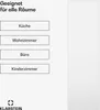 A list of rooms where the product can be used, with the Klarstein logo at the bottom. Produktbild-Vorschau