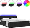 vidaXL Bett mit LED-Lichtleisten Schwarz 180 x 200 cm Samt Produktbild-Vorschau 4