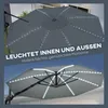 Outsunny Alu Ampelschirm LED Solar Ø300 cm höhenverstellbar Produktbild-Vorschau 7