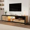 A modern TV stand with a television mounted above it, in a well-lit room. Anteprima dell’immagine prodotto