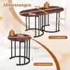 COSTWAY Couchtisch 3er Set, Wohnzimmertisch mit 2 Produktbild-Vorschau 3