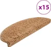 vidaXL Podložky na kroky 15 ks 65x21x4 cm béžové polkruhové Náhľad obrázku produktu 1