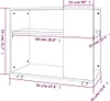 vidaXL Bočný stolík Smoked Oak 70x35x55 cm Materiál dreva Náhľad obrázku produktu 7