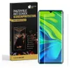 A product box for a screen protector is shown next to a smartphone with a screen protector applied. Produktbild-Vorschau