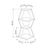 A diagram showing the dimensions of a shelf unit. Náhľad obrázku produktu