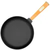 Ø22cm 43mm hoch Gusseisenpfanne mit Holzgriff und Produktbild-Vorschau 5