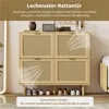 AIORBER Schuhschrank, Rattan, Ausschnittdesign, mit Produktbild-Vorschau 4