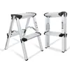 Trittleiter mit 2 Stufen Alu Klapptritt Haushaltsleiter bis Produktbild-Vorschau 1