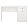 A white desk with a drawer and a cabinet on a white background. Produktbild-Vorschau