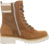 A side view of a brown lace-up boot with a zipper. Produktbild-Vorschau
