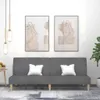 Design Schlafsofa 2-Sitzer Hellgrau Stoff, Schlafsofas 2024 Produktbild-Vorschau 1