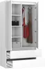 Kleiderschrank AKORD S90 mit Spiegel Weiß 90 cm 2 Türen 2 Produktbild-Vorschau 2