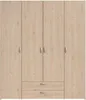 Armoire chambre VARIA -Reproduction chene - 4 portes Voir les images du produit 8