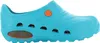A single turquoise shoe with orange accents is shown against a white background. Produktbild-Vorschau